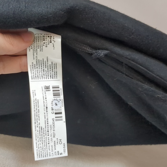 NWT Mango Women's Short Sleeve Henley Style T Shirt Dress Black Size XS - Picture 11 of 13